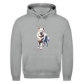 Herren Hoodie Berger Blanc Suisse, Weißer Schäferhund