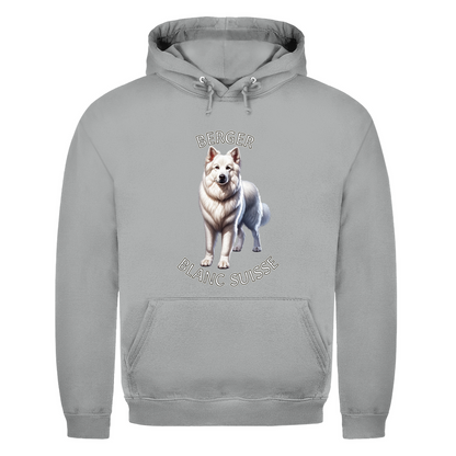 Herren Hoodie Berger Blanc Suisse, Weißer Schäferhund