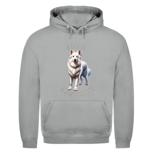 Herren Hoodie Berger Blanc Suisse, Weißer Schäferhund