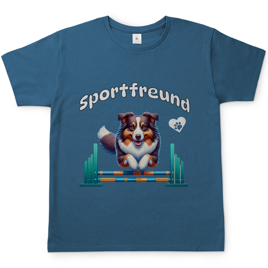 Herren T-Shirt Sportfreund Australian Shepherd