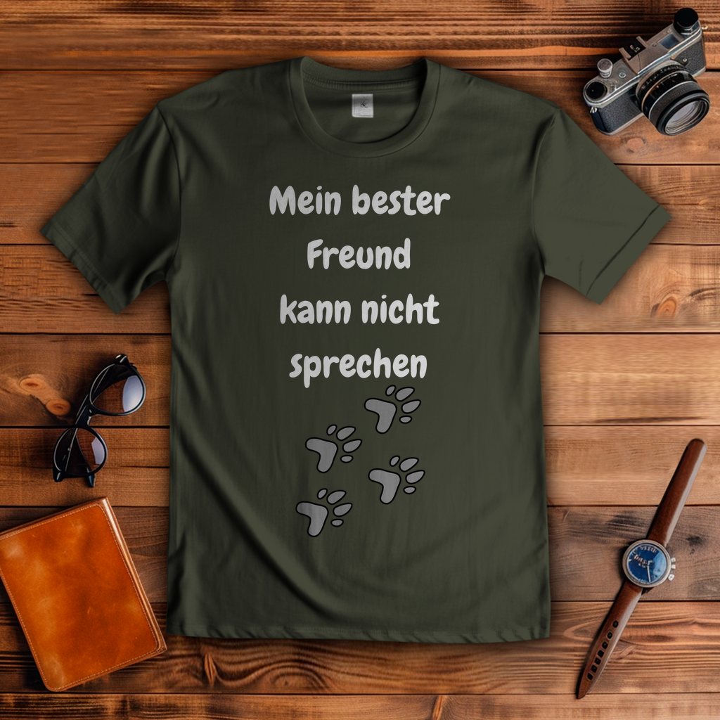 Herren T-Shirt Mein bester Freund kann nicht sprechen