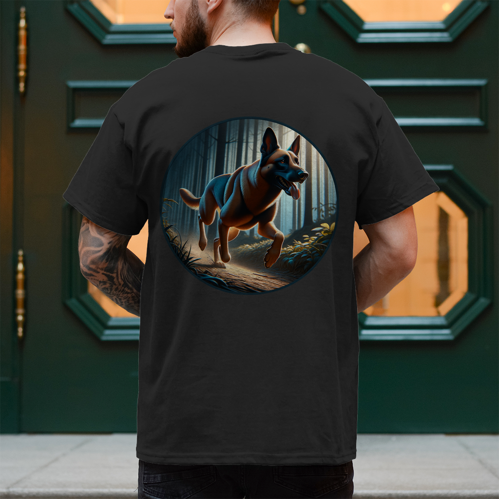 Malinois T-Shirt mit Rückendruck – Für echte Hundefreunde