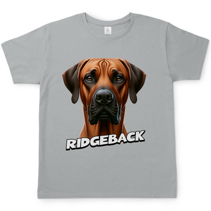 Herren T-Shirt Ridgeback Kopf mit Schriftzug