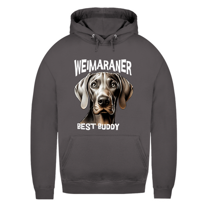 Weimaraner Kopf mit Schriftzug Best Buddy, Damen Hoodie
