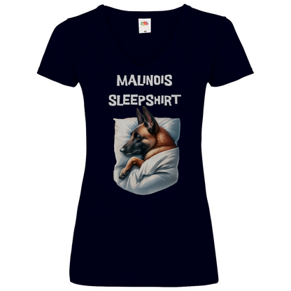 Malinois Sleep Shirt für Damen Basic V-Neck T-Shirt