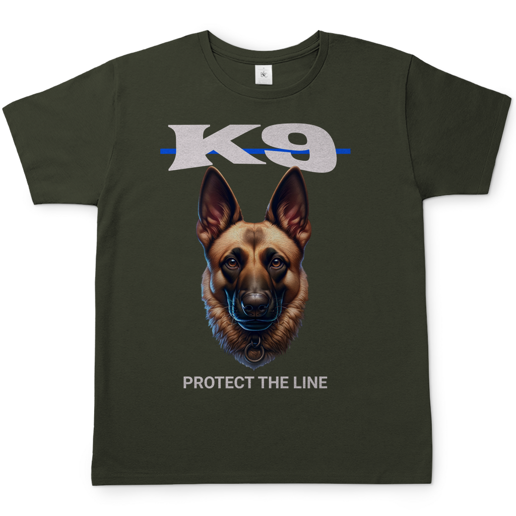 Malinois Thin Blue Line T-Shirt – Support für Polizei & K9