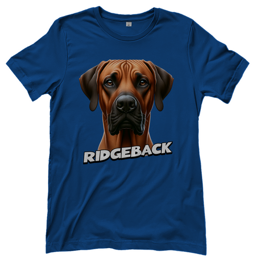 Ridgeback Kopf mit Schriftzug, Damen T-Shirt