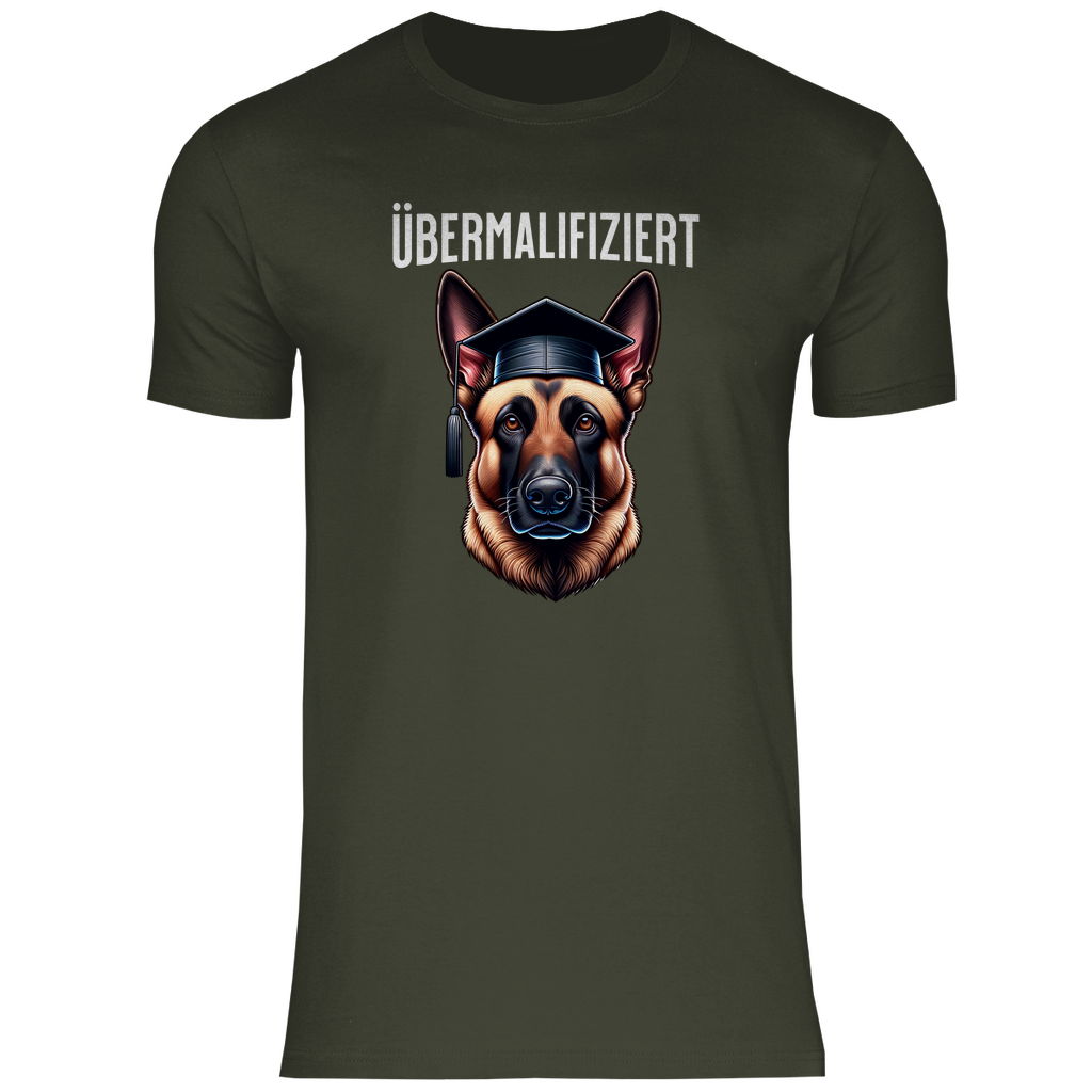 T-Shirt Übermalifiziert – Malinois mit Abschluss und Attitüde
