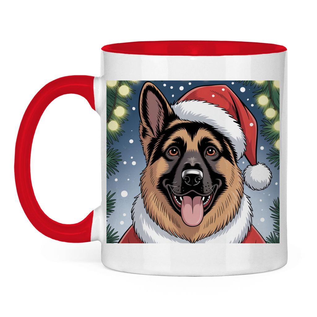 Weihnachtstasse Deutscher Schäferhund