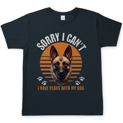 Herren T-Shirt Malinois Plans – Sorry I Can’t