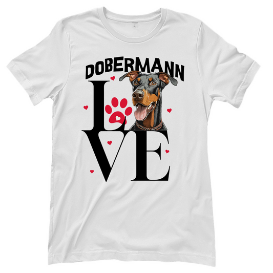 Damen T-Shirt Dobermann Love