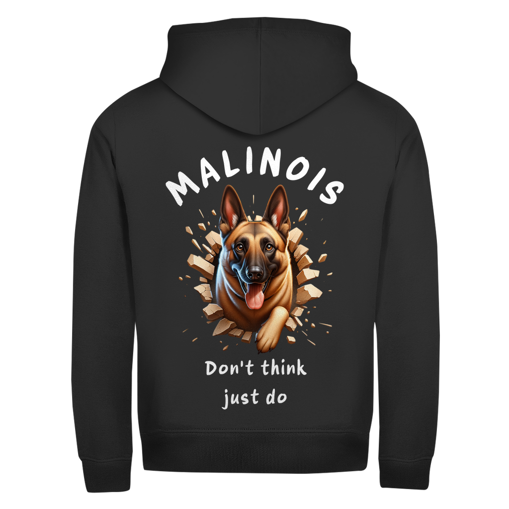 Herren Zipper Hoodie Malinois Don't think just do