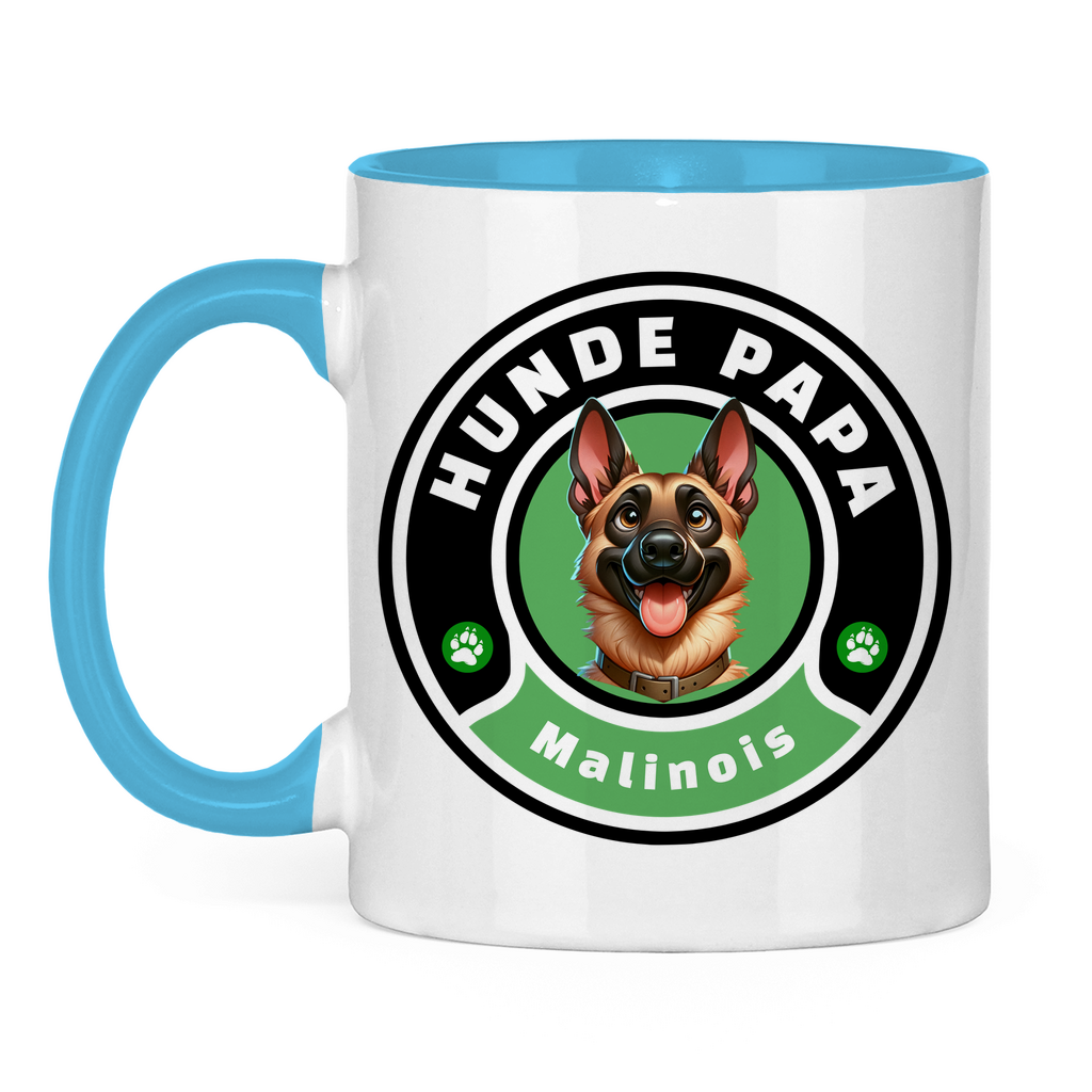 Tasse zweifarbig Hunde Papa Malinois