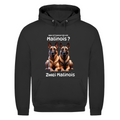 Herren Hoodie Zwei Malinois