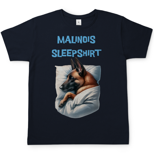 Malinois Sleep Shirt Herren T-Shirt Malinois im Bett