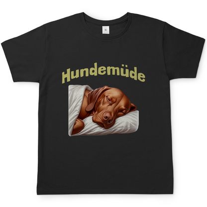 Herren T-Shirt Hundemüde mit Magyar Viszla