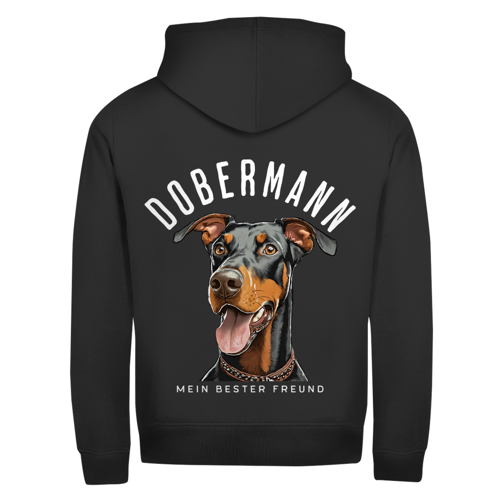 Herren Zipper Hoodie Dobermann