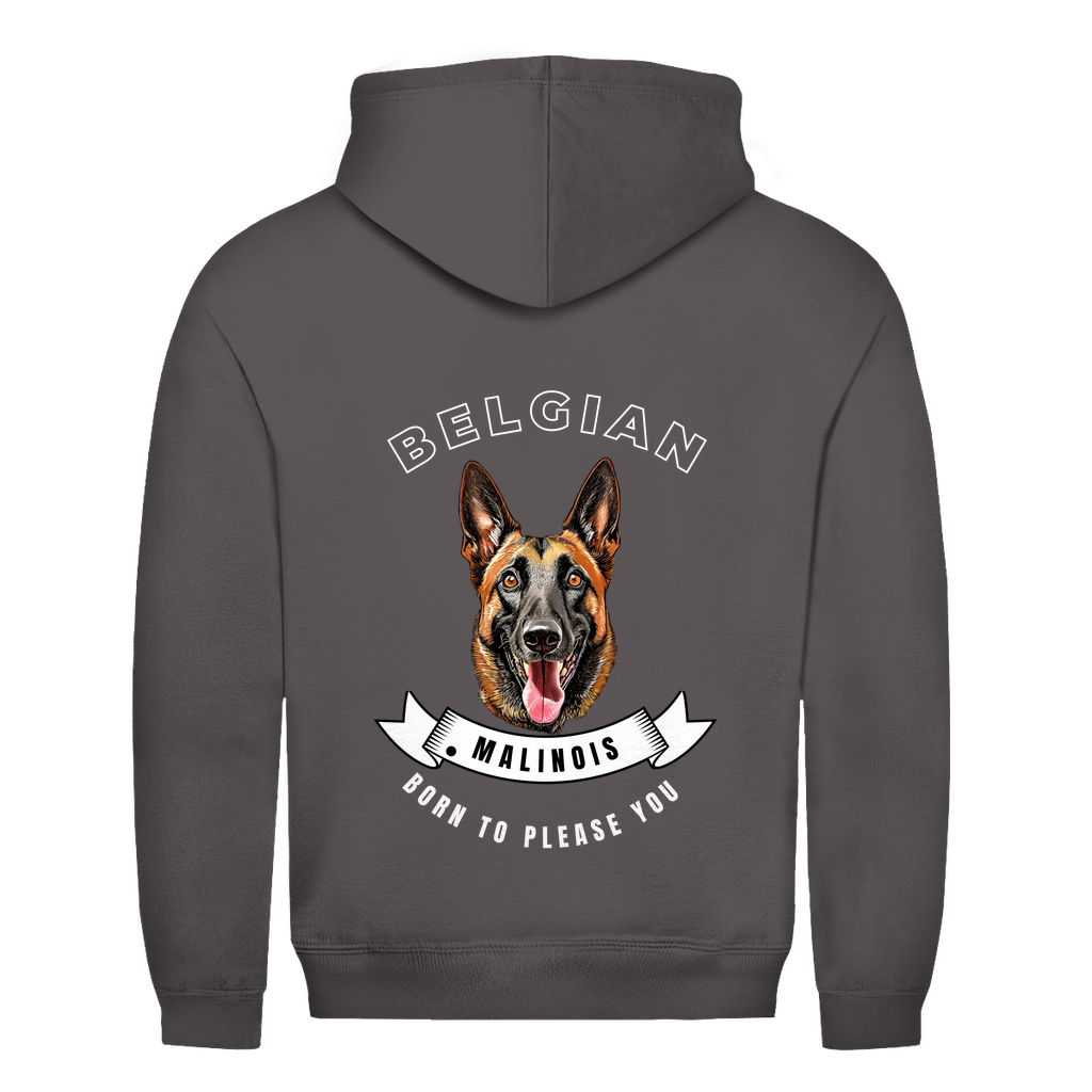 Hoodie Malinois Born to please you mit großem Rückendruck
