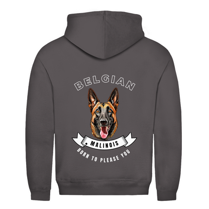 Hoodie Malinois Born to please you mit großem Rückendruck