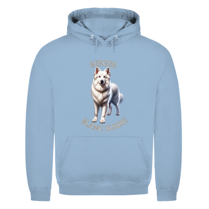 Herren Hoodie Berger Blanc Suisse, Weißer Schäferhund