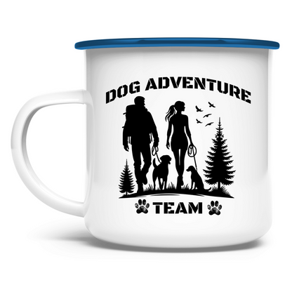 Emaille Tasse Dog Adventure Team