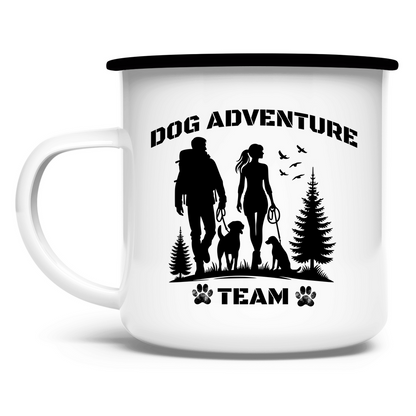 Emaille Tasse Dog Adventure Team