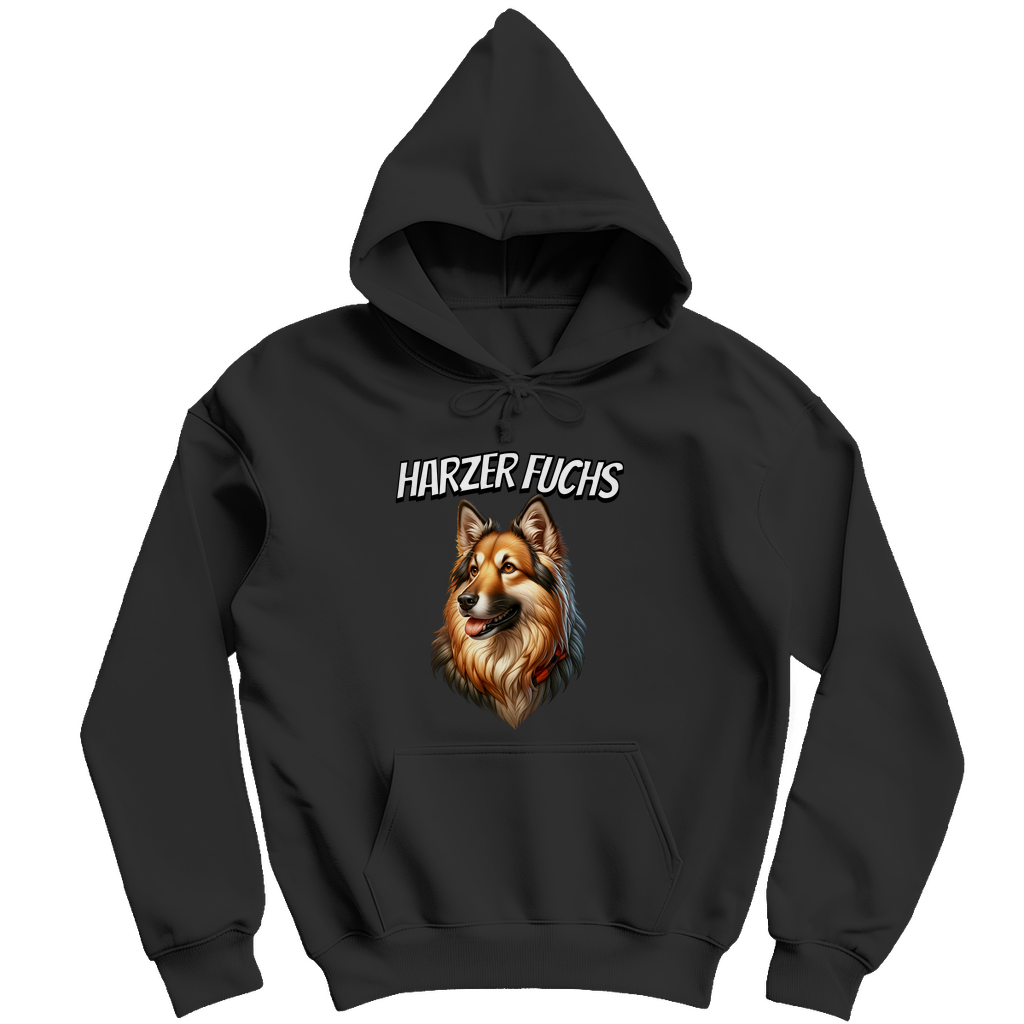 Herren Hoodie Harzer Fuchs Schriftzug und Kopf