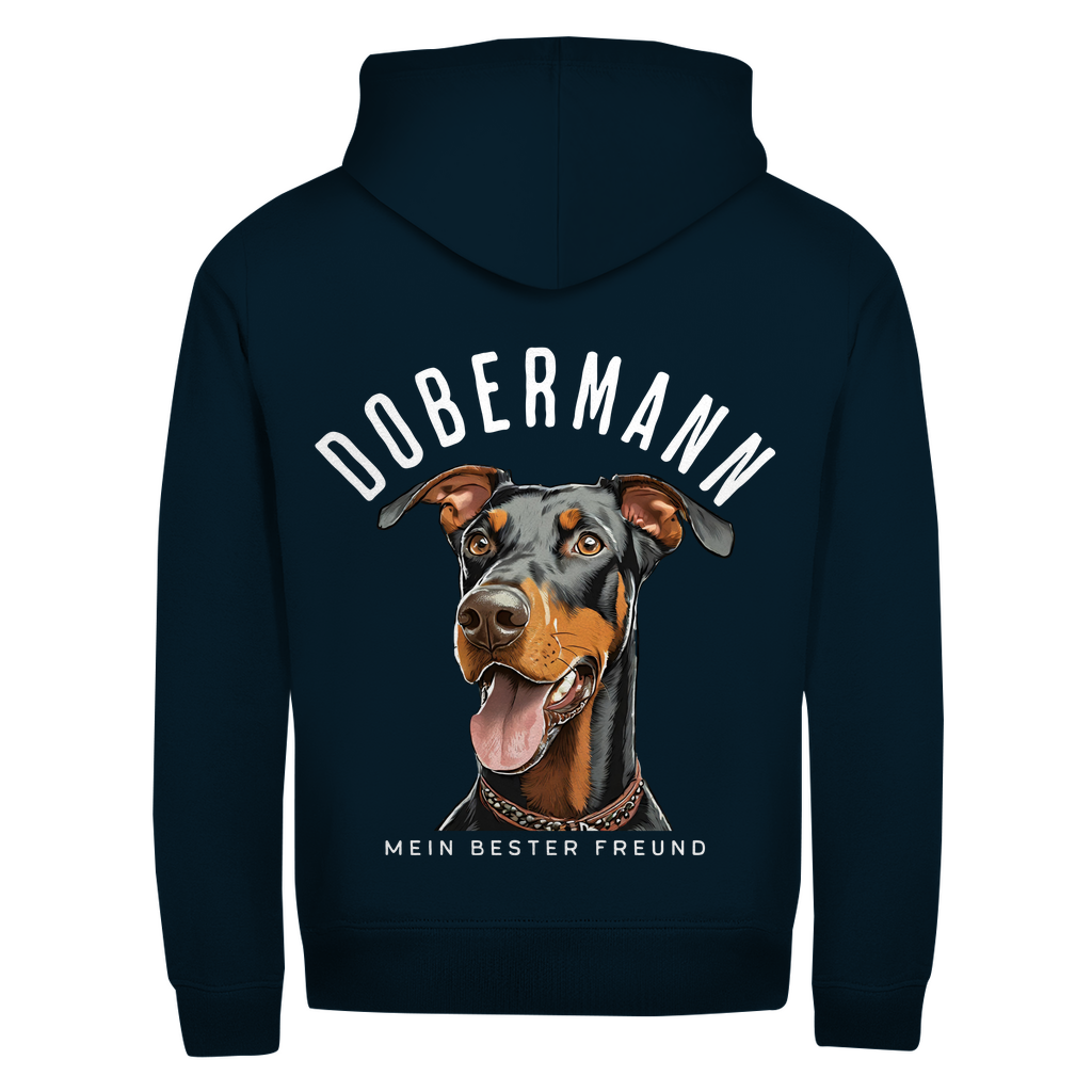 Herren Zipper Hoodie Dobermann