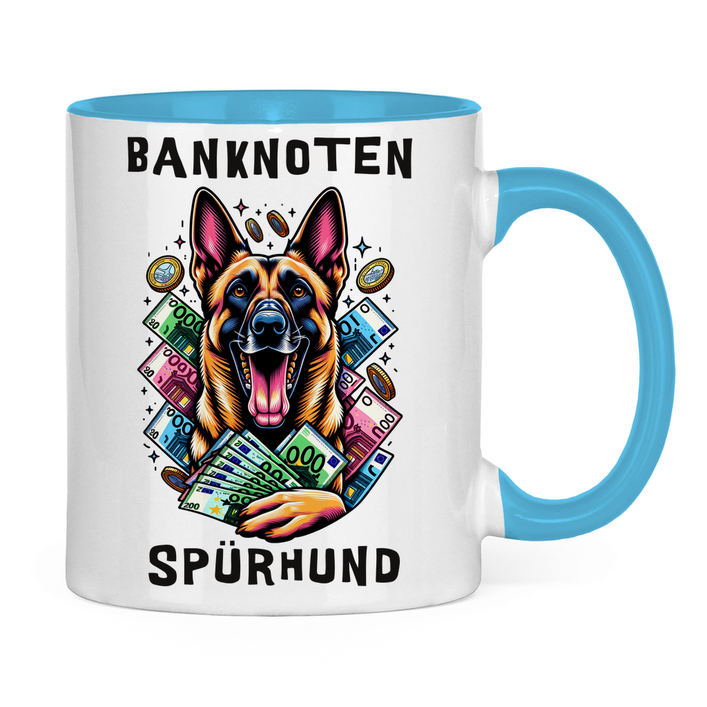 Tasse zweifarbig Malinois Banknotenspürhund