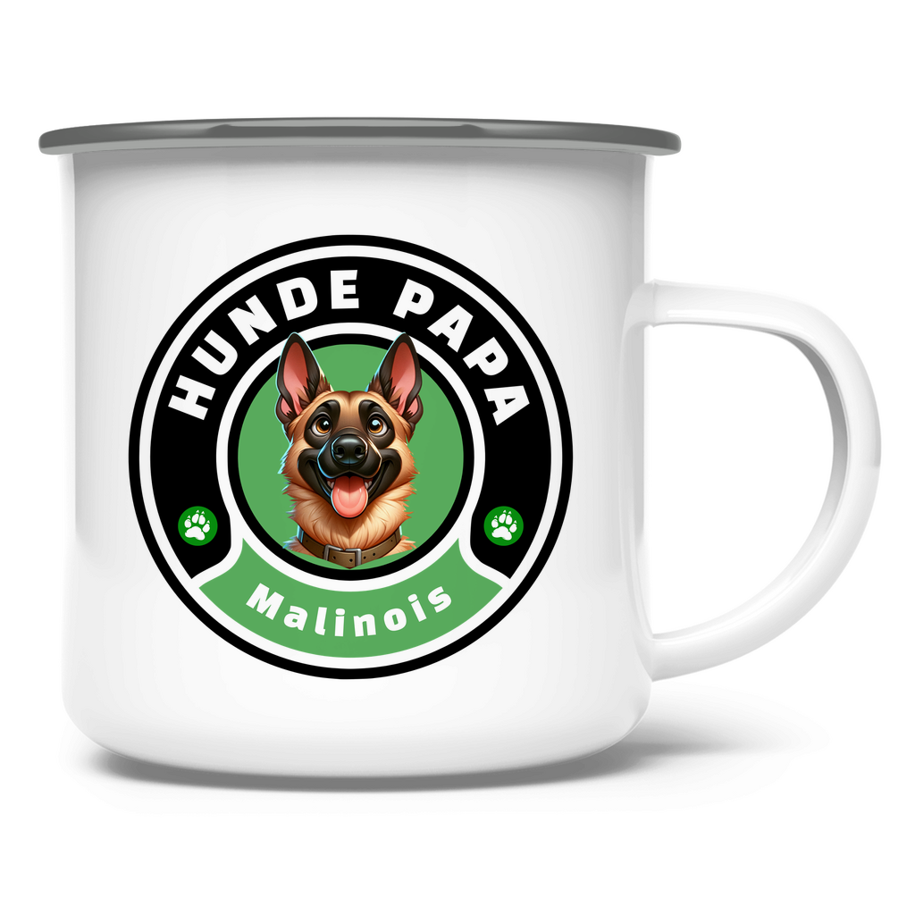 Emaille Tasse Hunde Papa Malinois