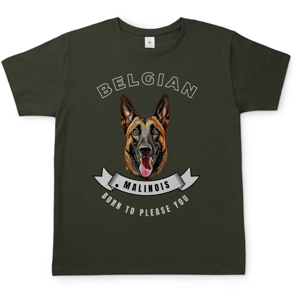 T-Shirt Malinois Born to please you für Herren