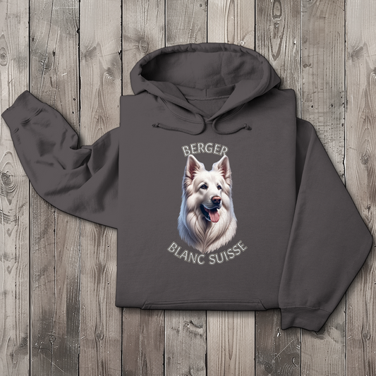 Herren Hoodie Weißer Schäferhund