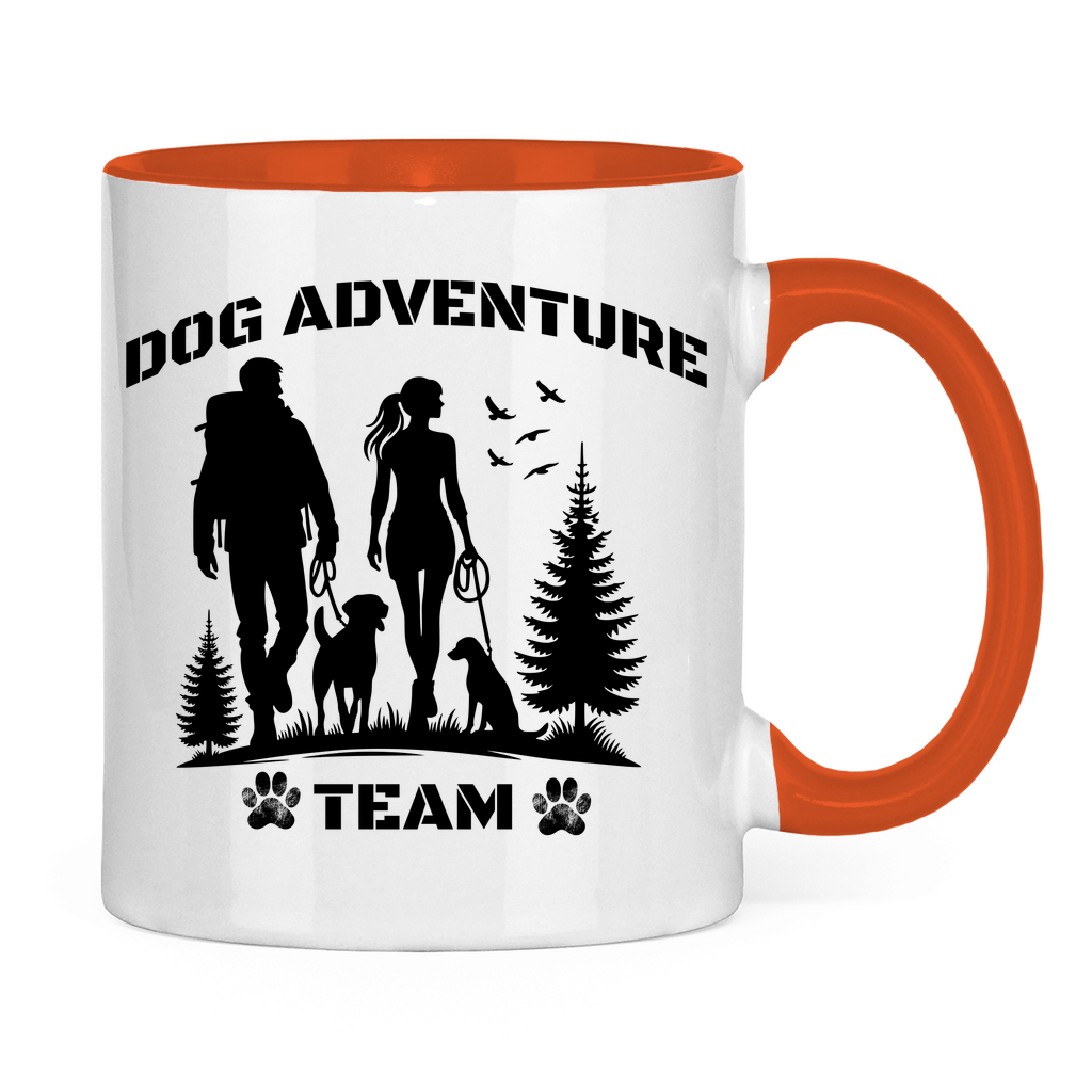 Hund, Abenteuer, Freizeit Tasse zweifarbig Dog Adventure Team