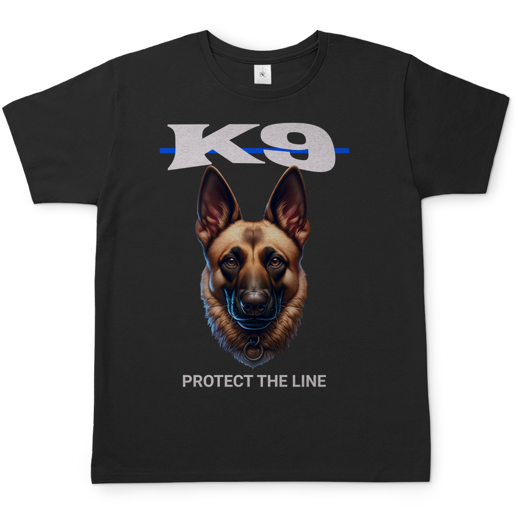 Malinois Thin Blue Line T-Shirt – Support für Polizei & K9