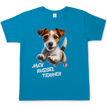 Herren T-Shirt Springender Jack Russel Terrier