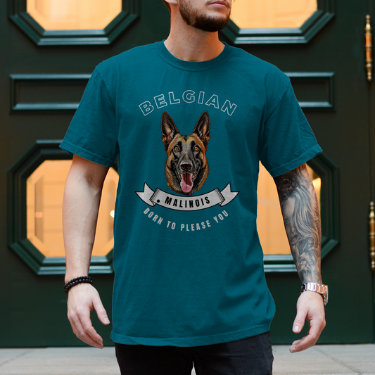 T-Shirt Malinois Born to please you für Herren