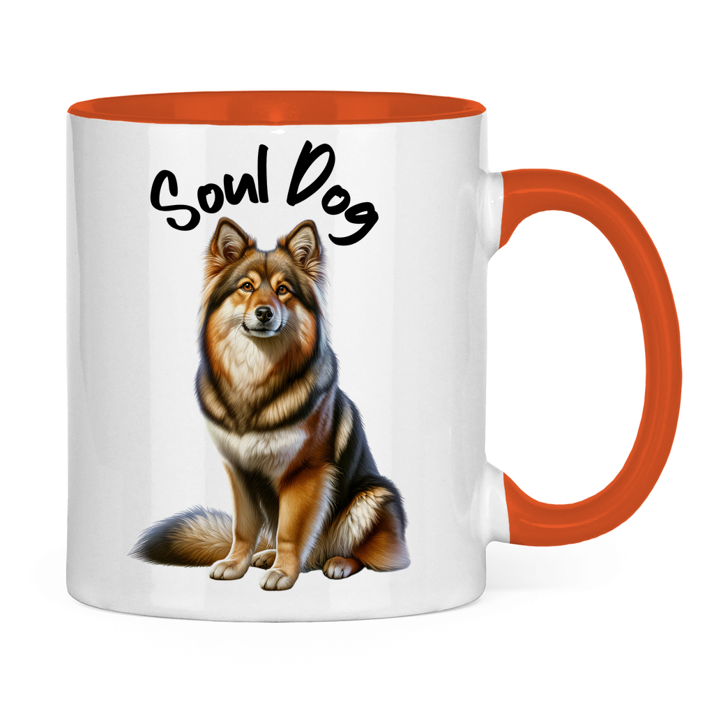 Tasse zweifarbig Harzer Fuchs mit Schriftzug "Soul Dog"