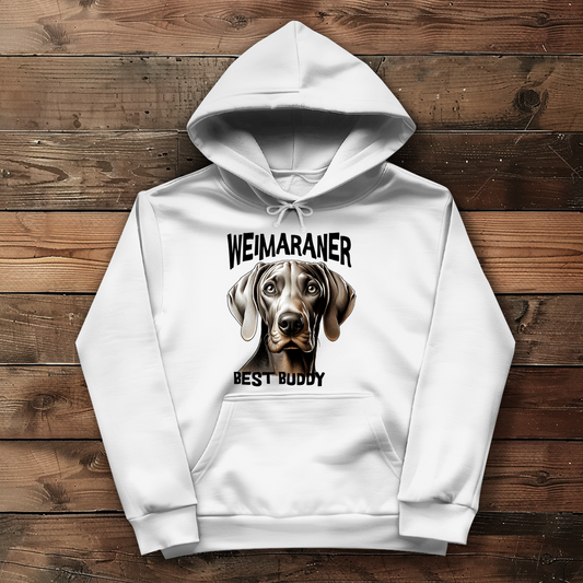 Weimaraner Kopf mit Schriftzug Best Buddy, Damen Hoodie