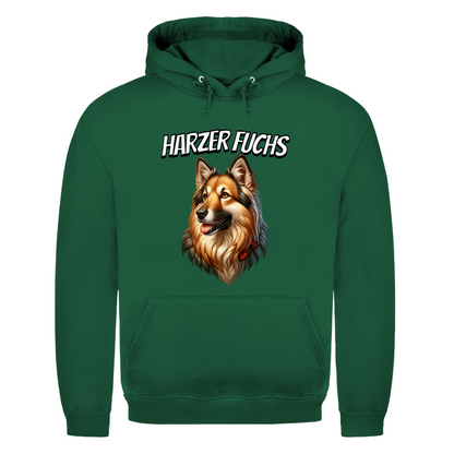 Herren Hoodie Harzer Fuchs Schriftzug und Kopf