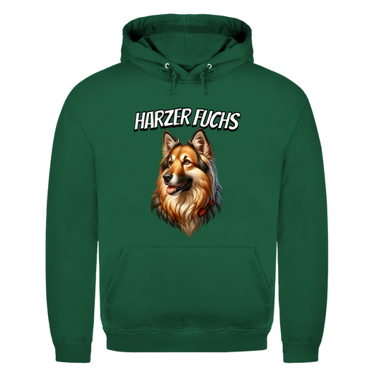 Herren Hoodie Harzer Fuchs Schriftzug und Kopf