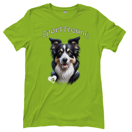 Damen T-Shirt Border Collie Sportfreund