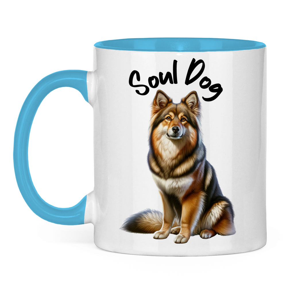 Tasse zweifarbig Harzer Fuchs mit Schriftzug "Soul Dog"