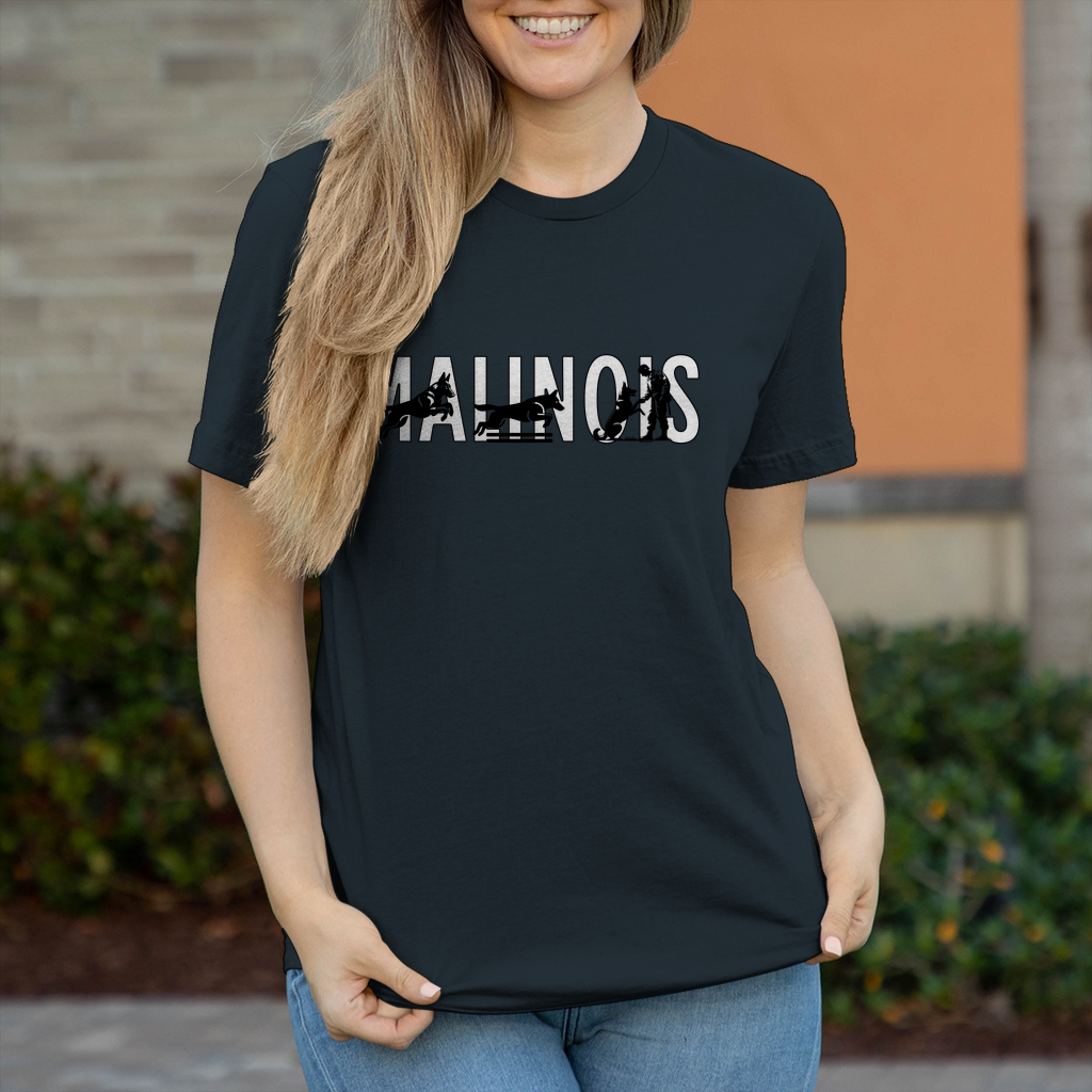 Damen T-Shirt Malinois Schriftzug