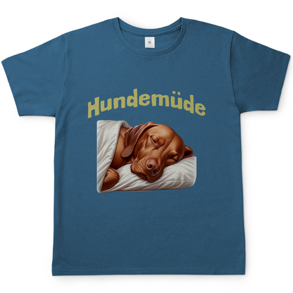 Herren T-Shirt Hundemüde mit Magyar Viszla
