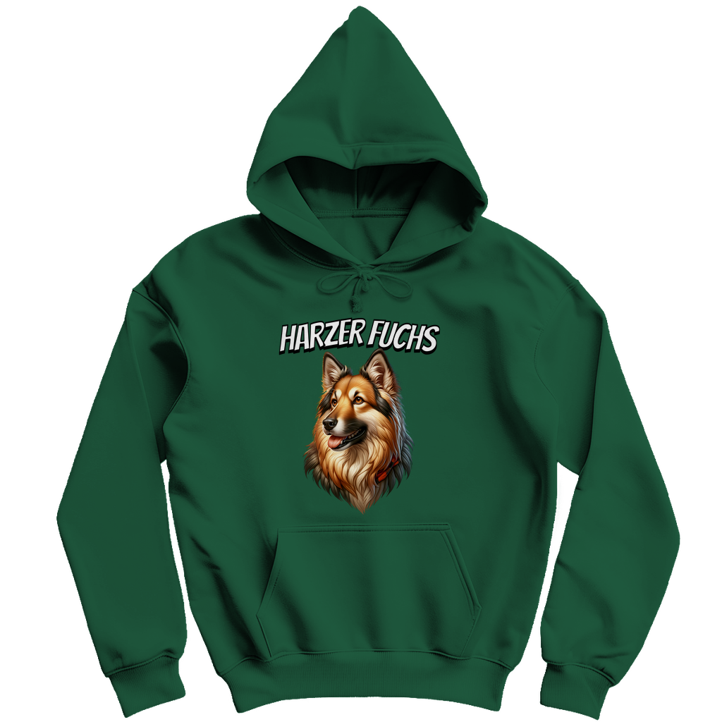 Herren Hoodie Harzer Fuchs Schriftzug und Kopf