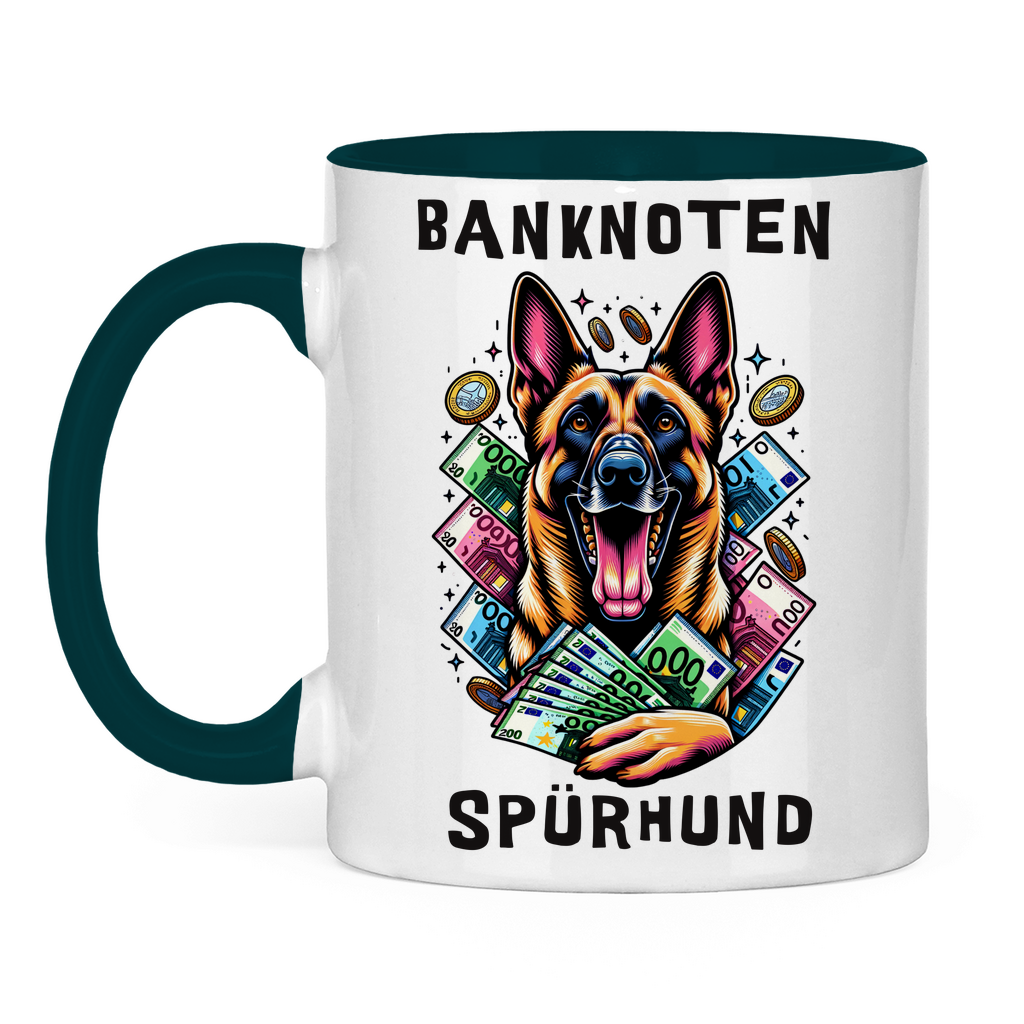 Tasse zweifarbig Malinois Banknotenspürhund