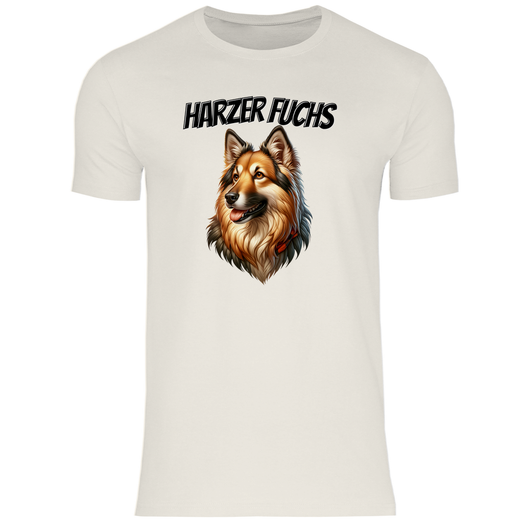 Herren T-Shirt Harzer Fuchs Schriftzug und Kopf