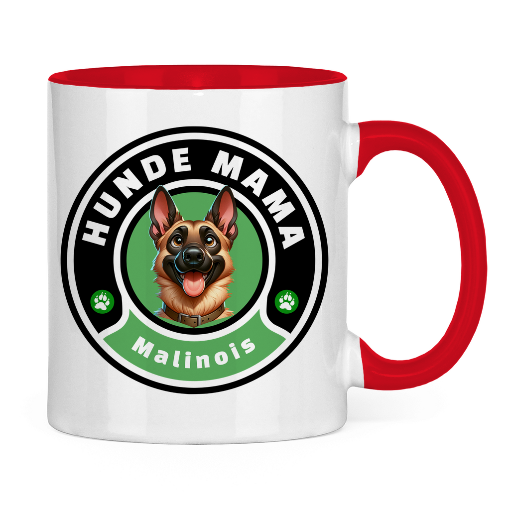 Tasse zweifarbig Hunde Mama Malinois