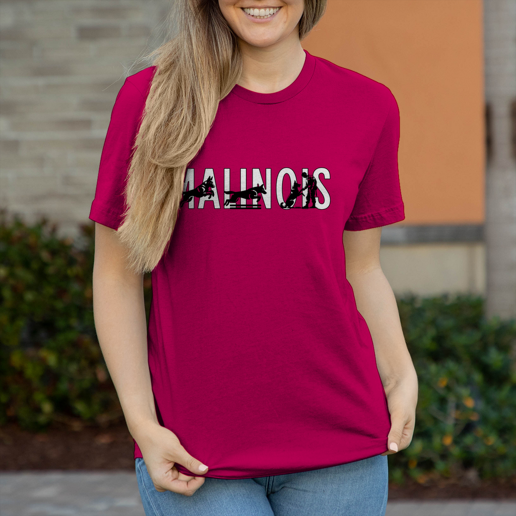 Damen T-Shirt Malinois Schriftzug