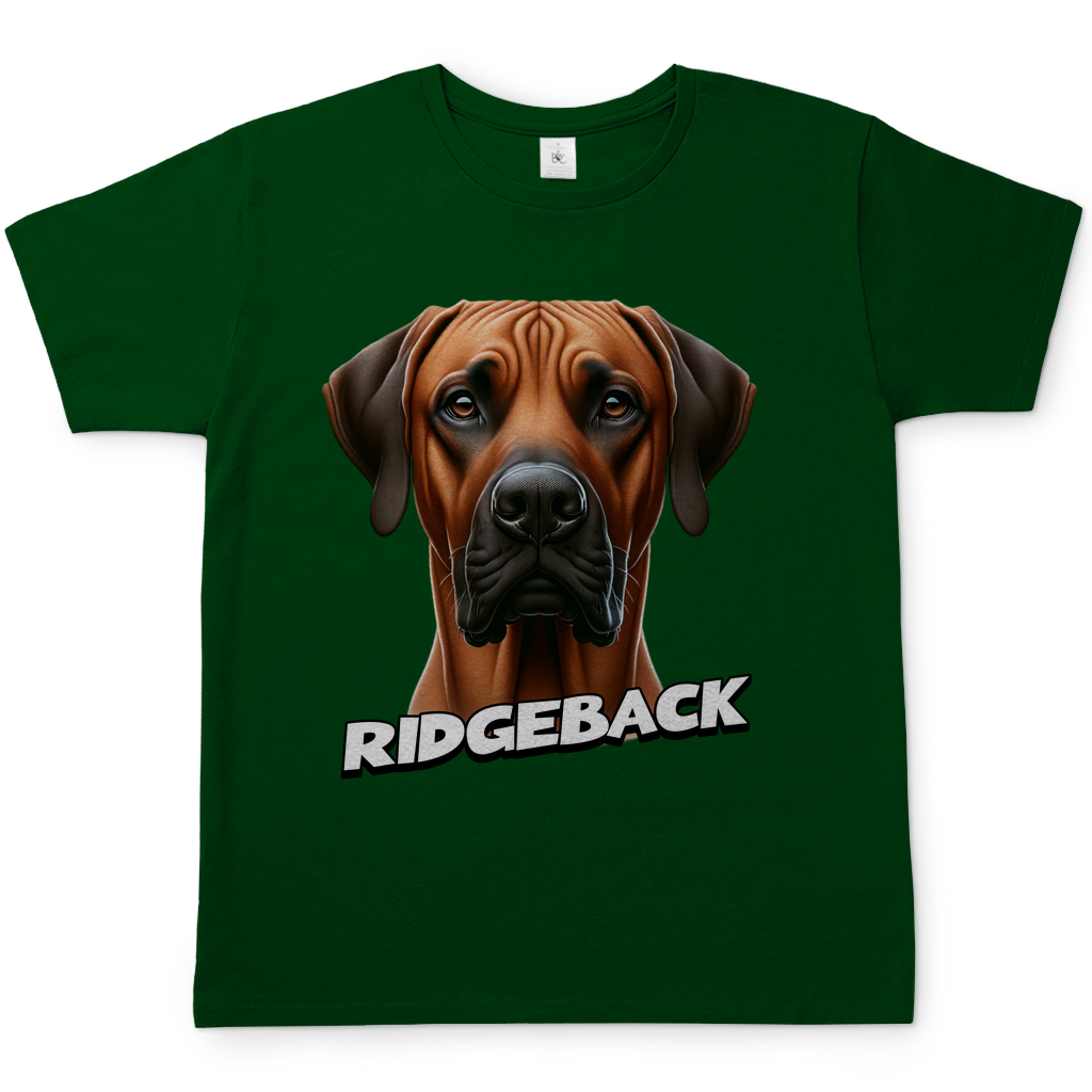 Herren T-Shirt Ridgeback Kopf mit Schriftzug